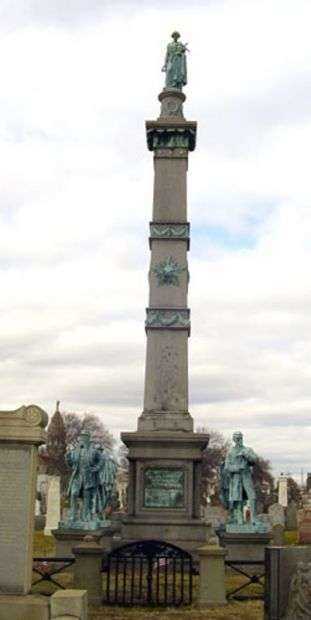 CALVARY CEMETERY CIVIL WAR SOLDIERS MONUMENT