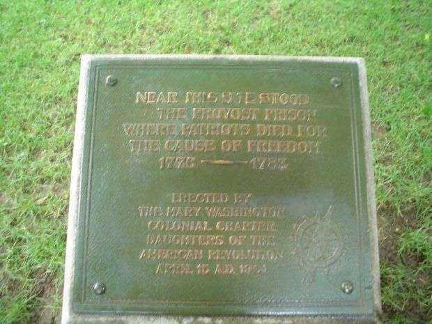 PROVOST PRISON REVOLUTIONARY WAR MEMORIAL PLAQUE