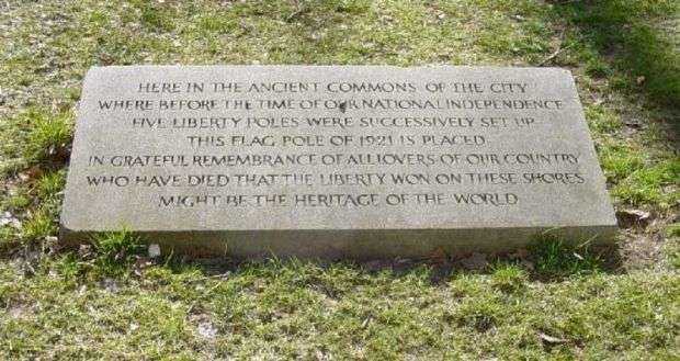 LIBERTY FLAG POLE MEMORIAL TABLET