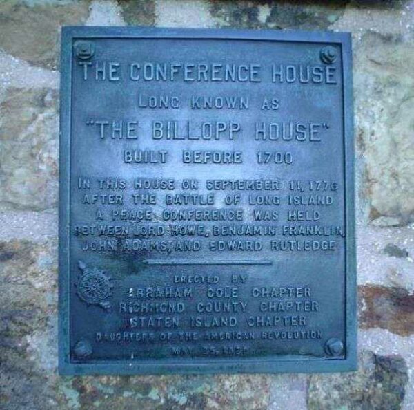 THE CONFERENCE HOUSE MEMORIAL PLAQUE