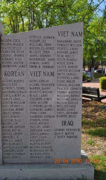 WALKER COUNTY WAR MEMORIAL PANEL D