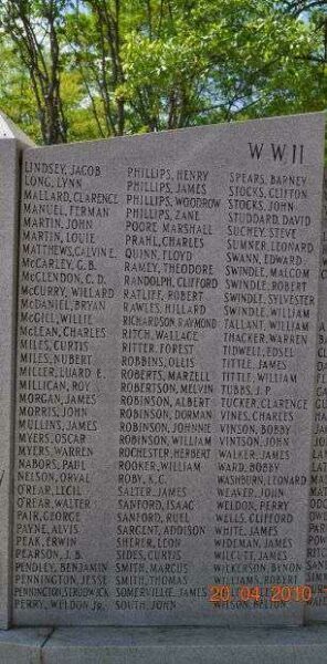 WALKER COUNTY WAR MEMORIAL PANEL C