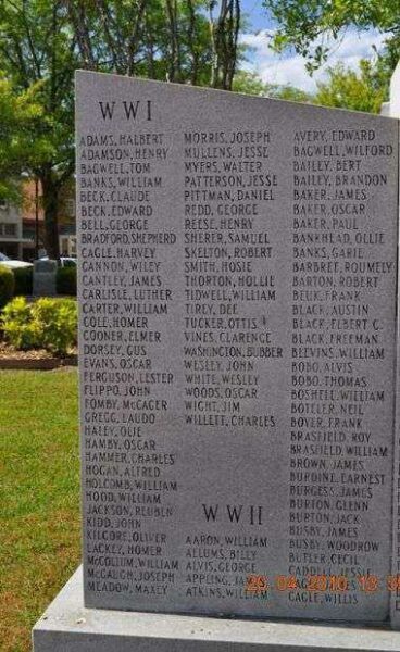WALKER COUNTY WAR MEMORIAL PANEL A