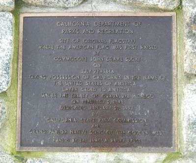 SITE OF ORIGINAL FLAGSTAFF MEMORIAL PLAQUE