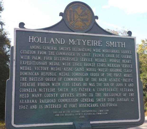 HOLLAND MCTYEIRE SMITH MEMORIAL MARKER BACK