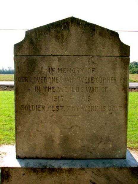 ROGERS HIGH SCHOOL WORLD WAR I MEMORIAL FRONT