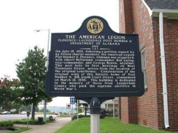 THE AMERICAN LEGION MEMORIAL MARKER BACK