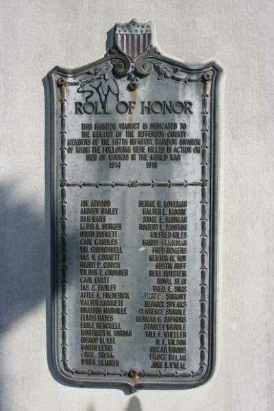 THE RAINBOW VIADUCT WAR MEMORIAL PLAQUE B
