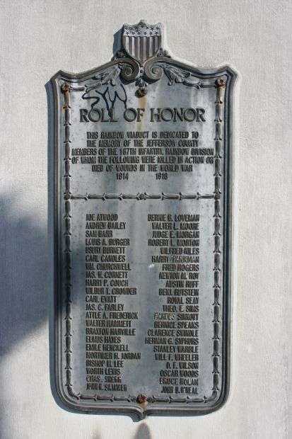 THE RAINBOW VIADUCT WAR MEMORIAL PLAQUE B