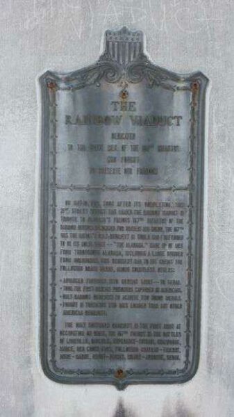 THE RAINBOW VIADUCT WAR MEMORIAL PLAQUE A