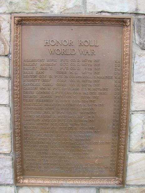 BESSEMER DOUGHBOY MONUMENT PLAQUE B