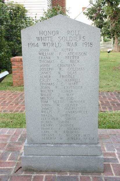 COLORED AND WHITE SOLDIERS OF WORLD WAR I MEMORIAL WHITE SOLDIERS SIDE