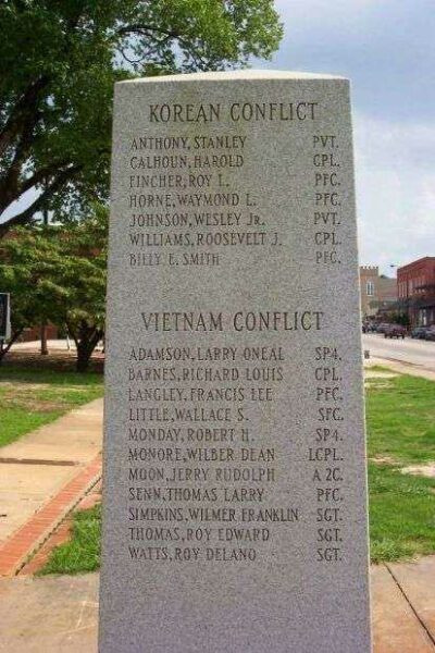 CHAMBERS COUNTY WAR MEMORIAL SIDE D