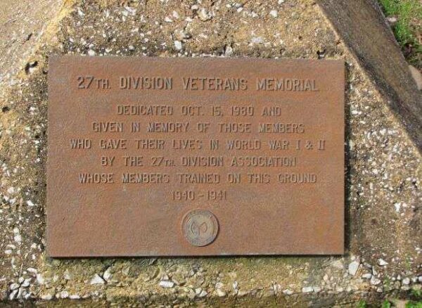 27TH DIVISION VETERANS MEMORIAL PLAQUE
