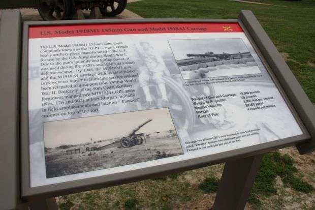 U.S.MODEL 1918M1 155MM GUN AND MODEL 1918A1 CARRIAGE MEMORIAL PLAQUE