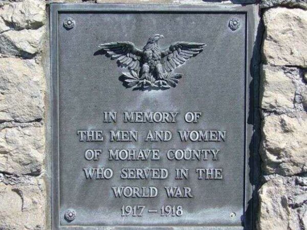 MOHAVE COUNTY WORLD WAR I MEMORIAL PLAQUE