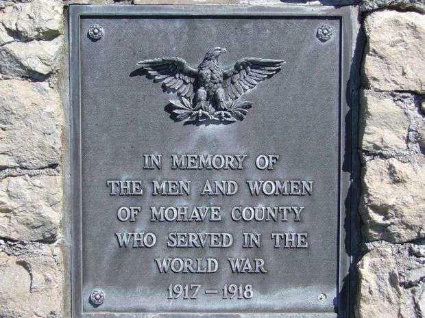 MOHAVE COUNTY WORLD WAR I MEMORIAL PLAQUE