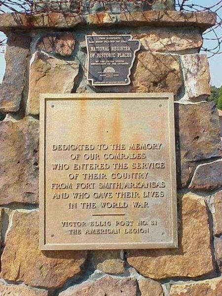 FORT SMITH DOUGHBOY MEMORIAL PLAQUE