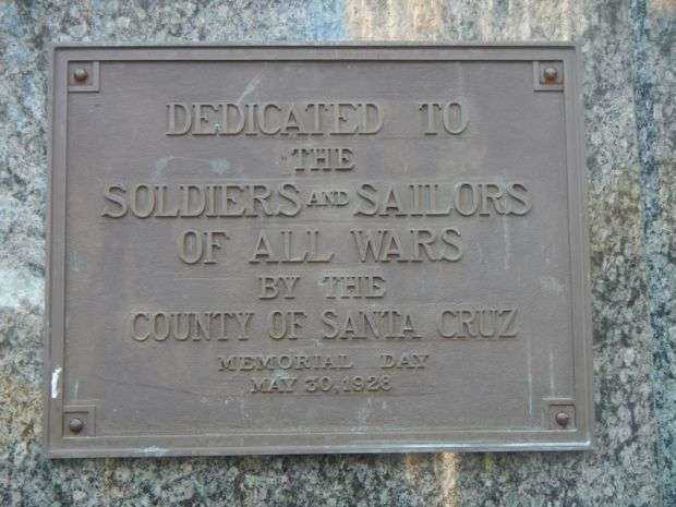 SANTA CRUZ COUNTY WAR MEMORIAL PLAQUE