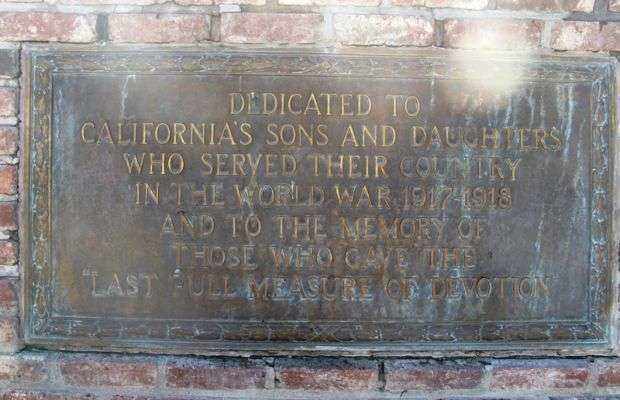TRUCKEE WORLD WAR I MEMORIAL PLAQUE