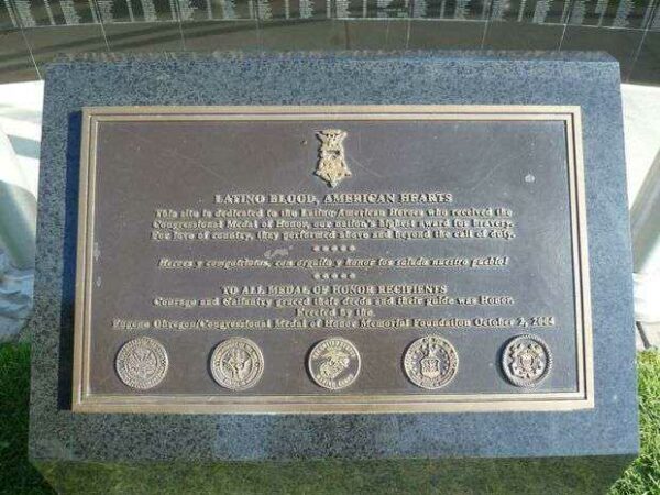 LATINO-AMERICAN MEDAL OF HONOR MEMORIAL PLAQUE