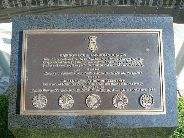 LATINO-AMERICAN MEDAL OF HONOR MEMORIAL PLAQUE