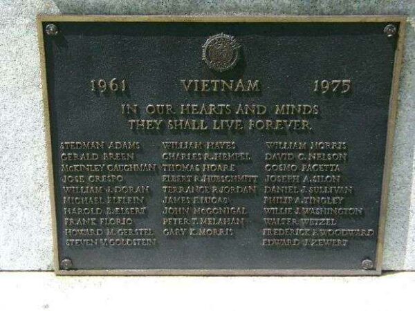 ROCKAWAY VETERANS MEMORIAL PLAQUE D