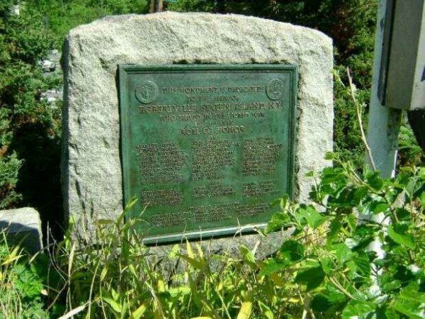 EGBERTVILLE WORLD WAR I MEMORIAL PLAQUE