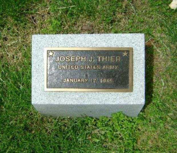 JOSEPH J. THIER WAR MEMORIAL TREE PLAQUE