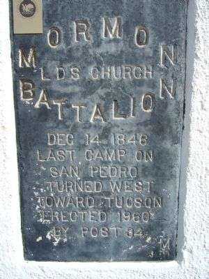 MORMON BATTALION MEMORIAL PLAQUE