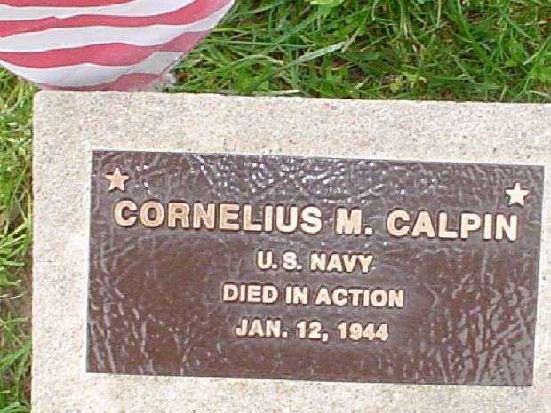CORNELIUS M. CALPIN WAR MEMORIAL TREE PLAQUE