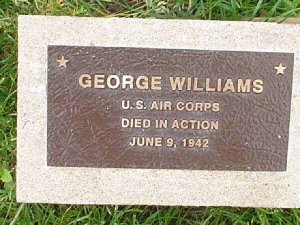 GEORGE WILLIAMS WAR MEMORIAL TREE PLAQUE