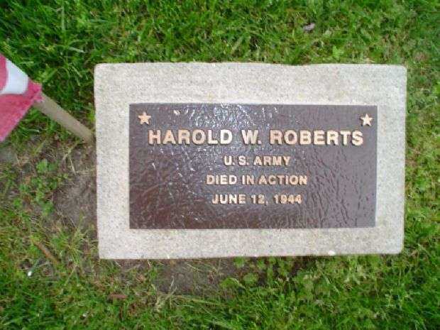 HAROLD W. ROBERTS WAR MEMORIAL TREE PLAQUE