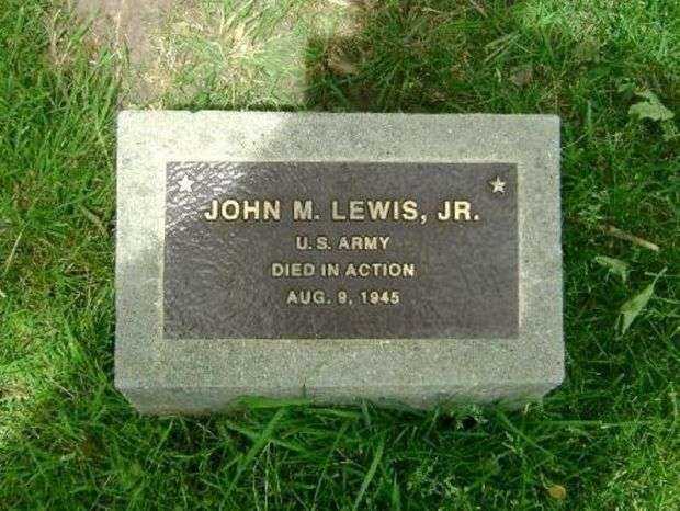 JOHN M. LEWIS, JR. WAR MEMORIAL TREE PLAQUE