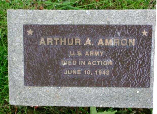 ARTHUR A. AMRON WAR MEMORIAL TREE PLAQUE