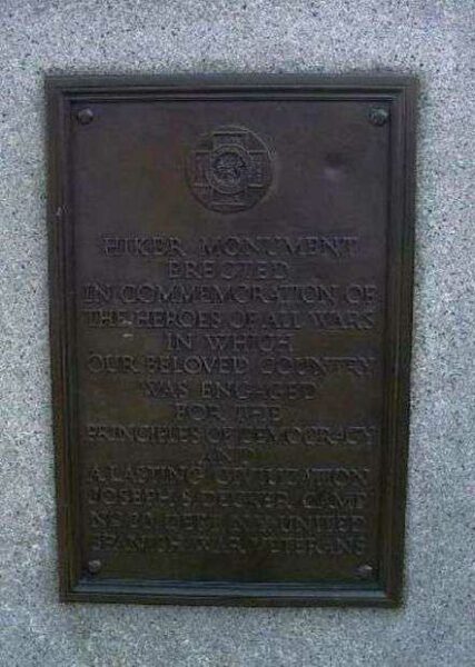 TOMPKINSVILLE PARK SPANISH-AMERICAN WAR MEMORIAL PLAQUE A