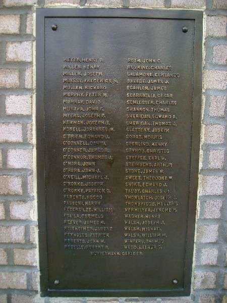 MURRAY HILL WAR MEMORIAL PLAQUE D