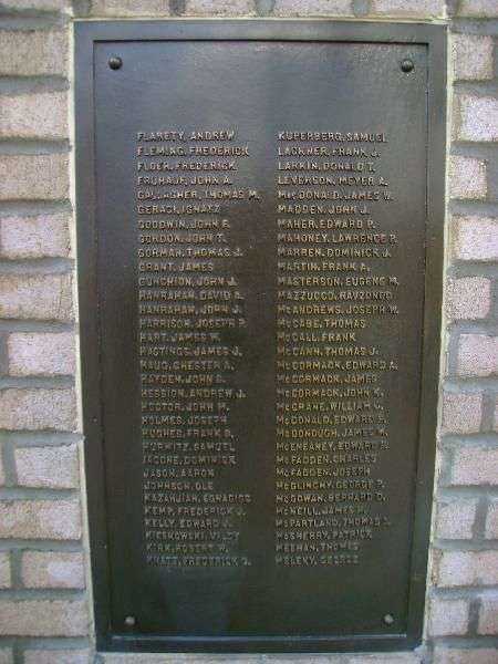 MURRAY HILL WAR MEMORIAL PLAQUE C