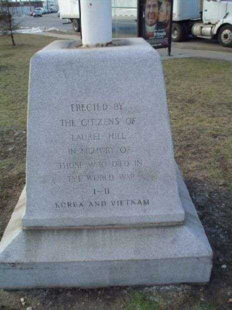 LAUREL HILL WAR MEMORIAL FLAGSTAFF BASE