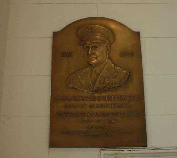 LT. COL. GEORGE U. HARVEY MEMORIAL PLAQUE