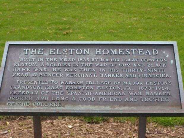 THE ELSTON HOMESTEAD MEMORIAL PLAQUE