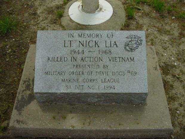LT. NICK LIA WAR MEMORIAL TABLET