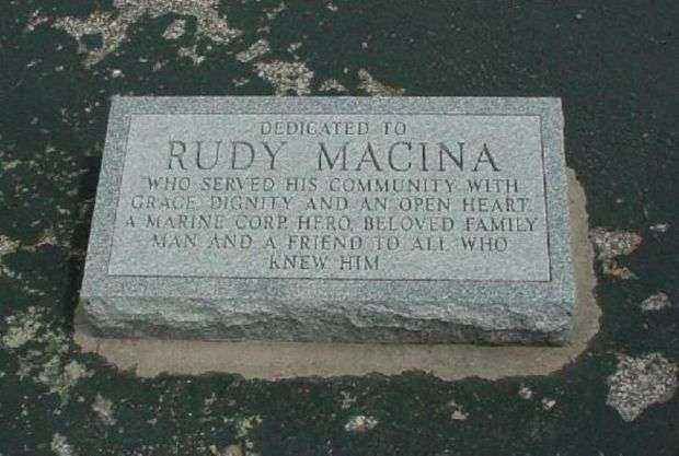PEACE PLAZA RUDY MACINA MEMORIAL TABLET