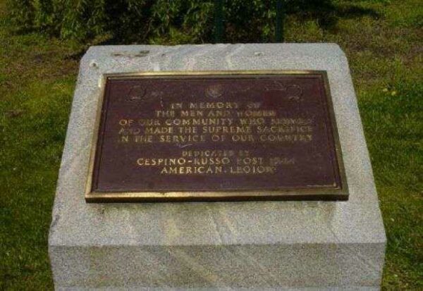 CESPINO-RUSSO POST 1544 AMERICAN LEGION MEMORIAL PLAQUE