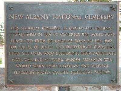 NEW ALBANY NATIONAL CEMETERY MEMORIAL PLAQUE