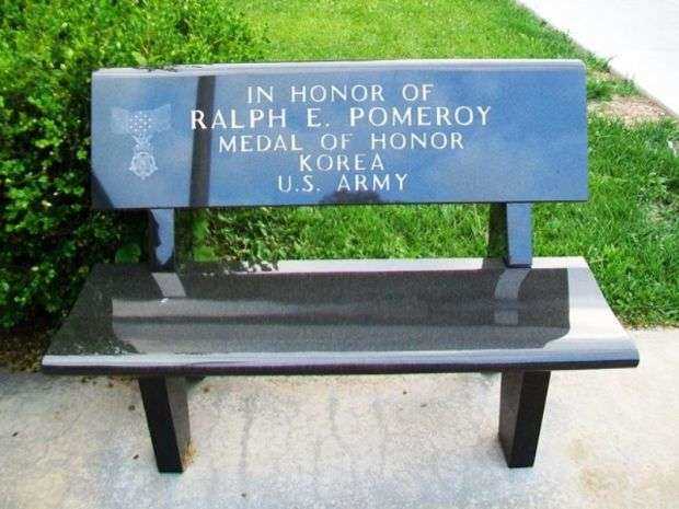 RALPH E. POMEROY MEDAL OF HONOR MEMORIAL BENCH