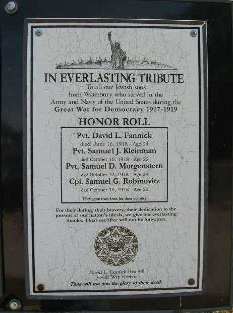 GREAT WAR FOR DEMOCRACY MEMORIAL PLAQUE D