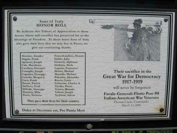 GREAT WAR FOR DEMOCRACY MEMORIAL PLAQUE B