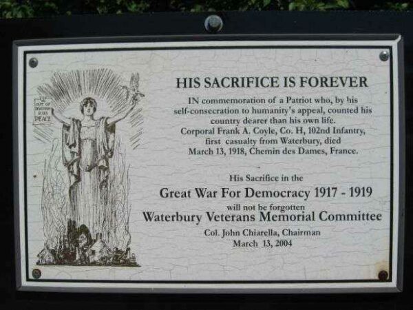 GREAT WAR FOR DEMOCRACY MEMORIAL PLAQUE A