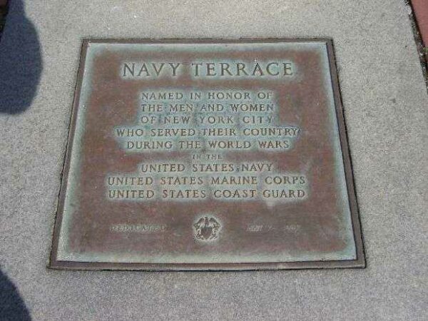NAVY TERRACE WAR MEMORIAL PLAQUE